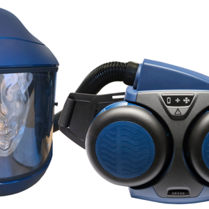 Helmaske med vifte