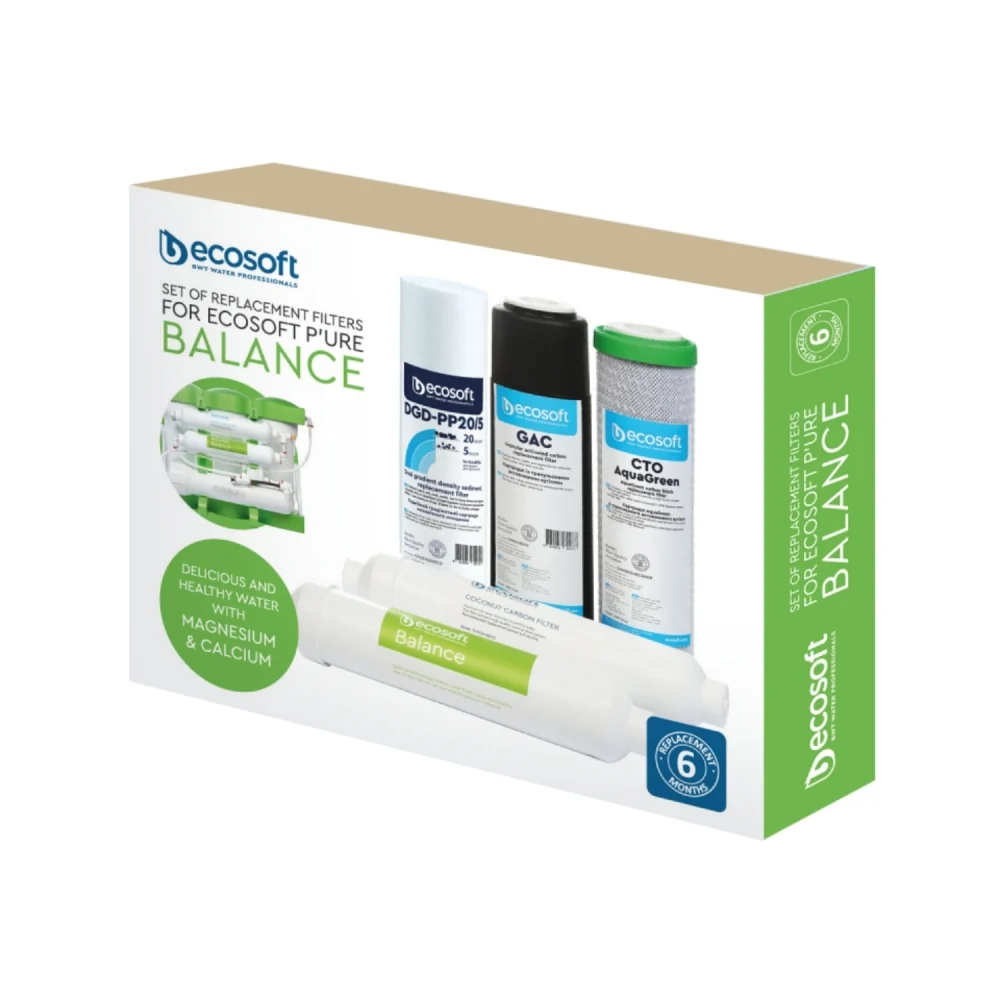 Ecosoft Pure Balance refill filtersett, 5 pk.