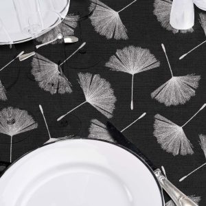 Textilia Glitter Auxine – Voksduk med blomstermotiv i sølvtrykk