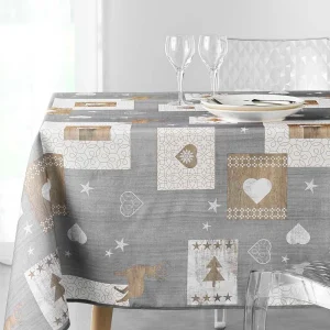 Augustin Grey – juleduk med flekkavvisende behandling, 150 x 300 cm