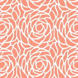 Bloom Canteloupe - voksduk med store flotte strekblomster
