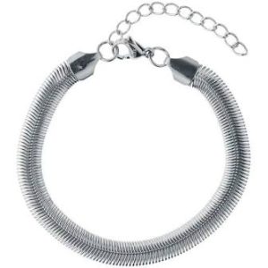 SNAKE CHAIN BRACELET THIN SILVER