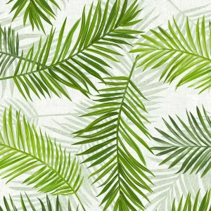 Feuilles Green – Voksduk med vakre grønne palmeblader