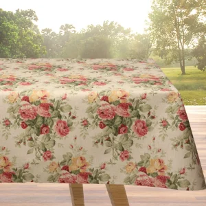 Il Splendore della Peonia – Akrylduk i hørlook med peoner
