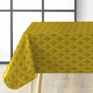 Kalini Luxury Yellow – Voksduk med grafisk mønster i flott 3D-effekt