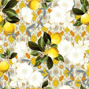 Lemon Siena – voksduk med sitroner og italiensk mønster