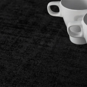 Morillo Luxxus Sort - Jacquardvevd akrylduk, 140 cm bred