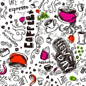 New Day Fuchsia - Voksduk i sterke farger med kaffe og kakao