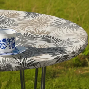 Textilia Glitter Gardenia - Runde voksduker med strikk