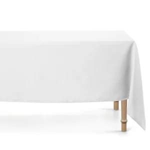 Vento ensfarget rektangulær bordduk med flekkavvisende behandling 180 x 300 cm hvit
